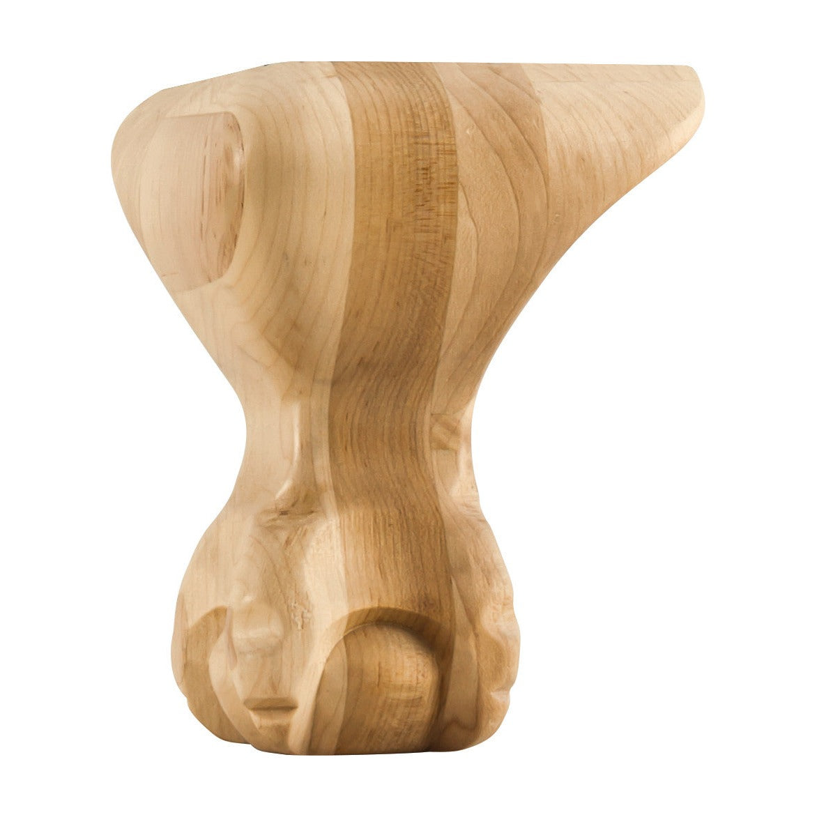 Ball & Claw Traditional Wood Leg, 4-1/2" x 4-1/2" x 6", Standard