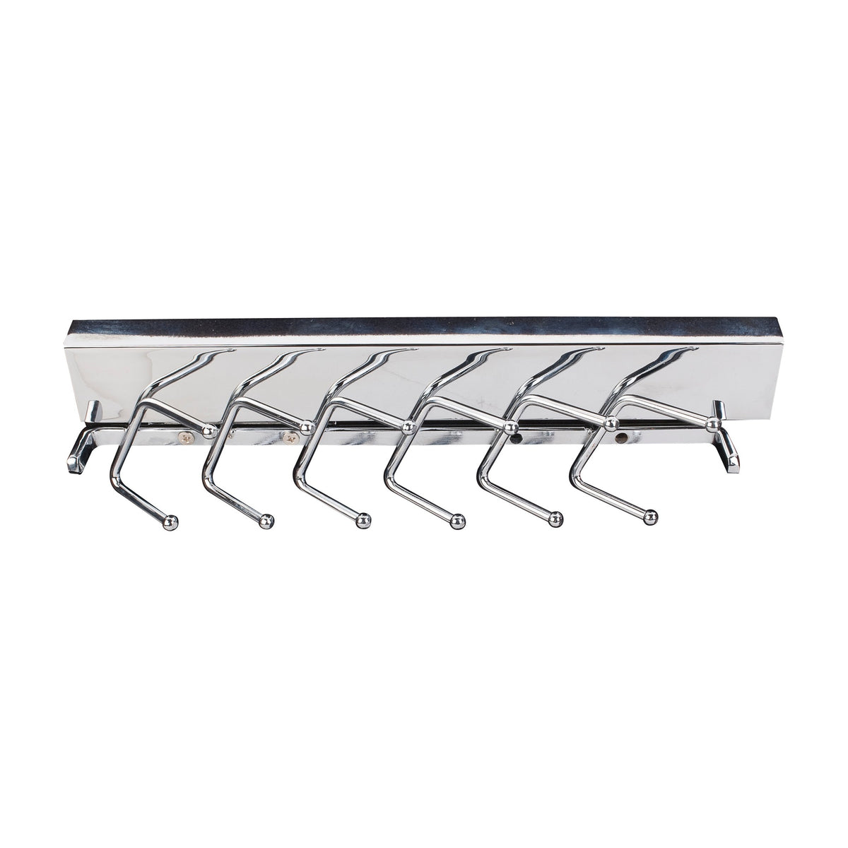 Barnaby 12" Sliding Tie Rack, Polished Chrome