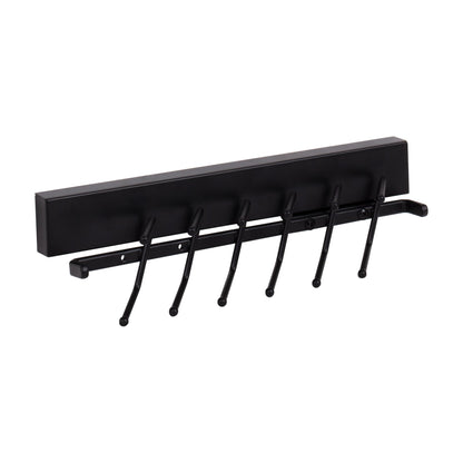Barnaby 12" Sliding Tie Rack, Matte Black