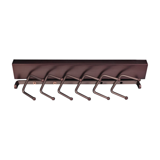 Barnaby 12" Sliding Tie Rack in Brushed Oil Rubbed Bronze