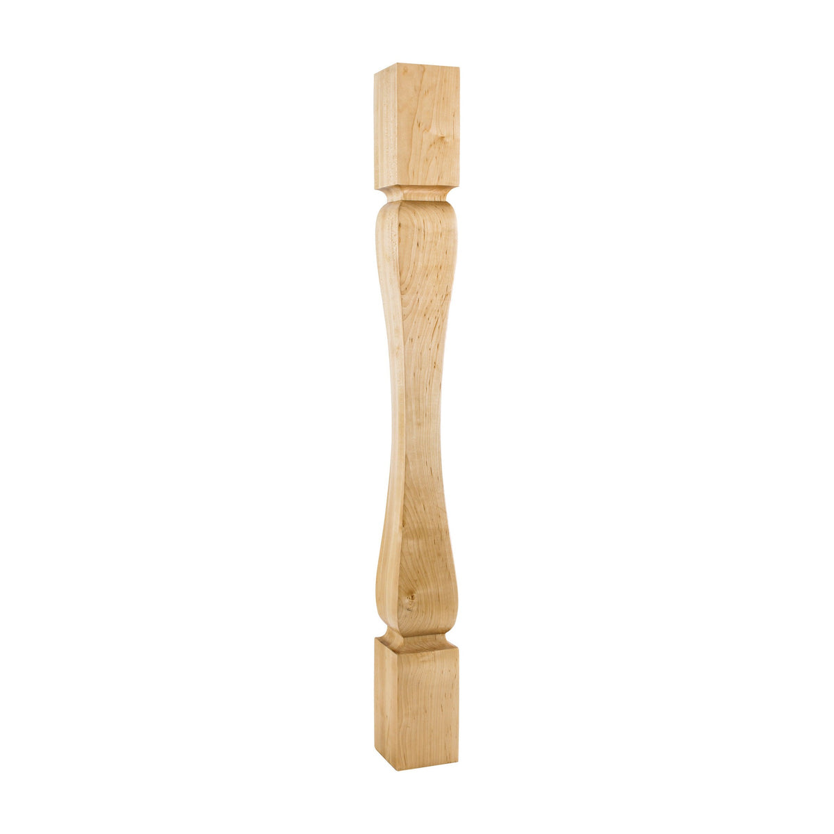 Baroque Minimalist Wood Post, 3-1/2" x 3-1/2" x 35-1/2"