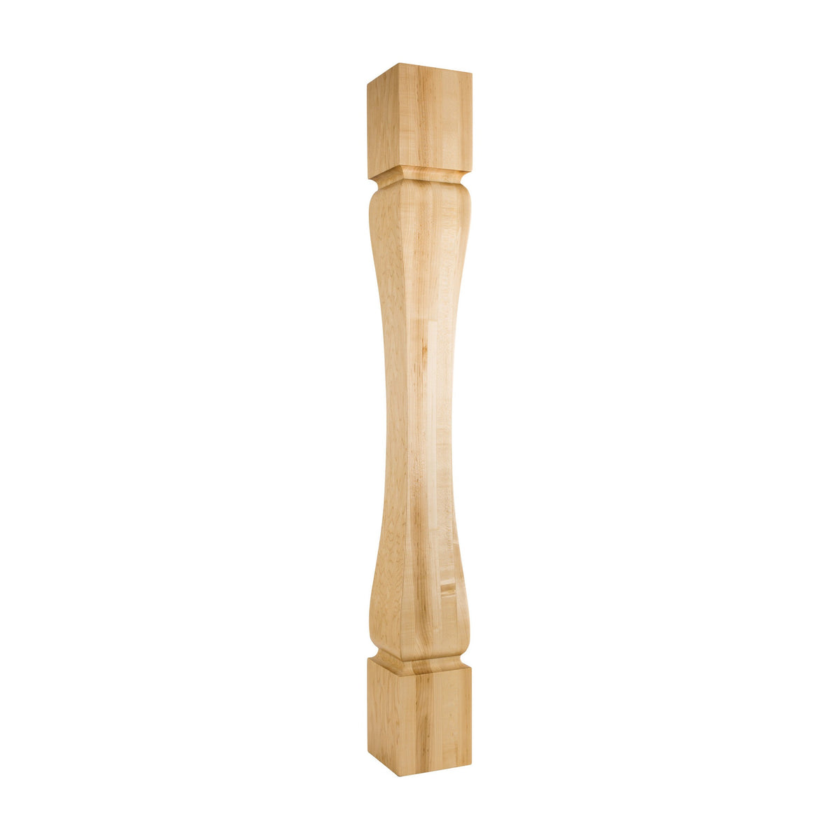 Baroque Minimalist Wood Post, 5" x 5" x 42"