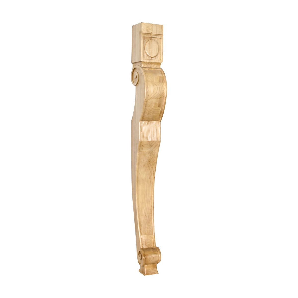 Baroque Wood Leg, 3-1/2" x 3-1/2" x 35-1/2"
