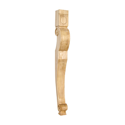 Baroque Wood Leg, 3-1/2" x 3-1/2" x 35-1/2"
