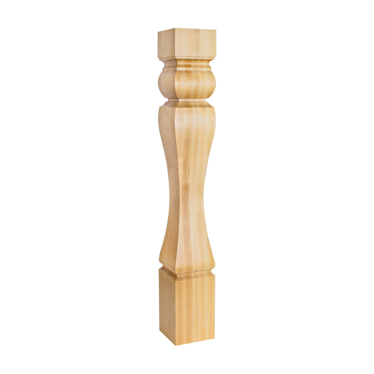 Baroque Wood Post, 5" x 5" x 35-1/2"