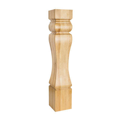 Baroque Wood Post, 6-1/2" x 6-1/2" x 35-1/2"