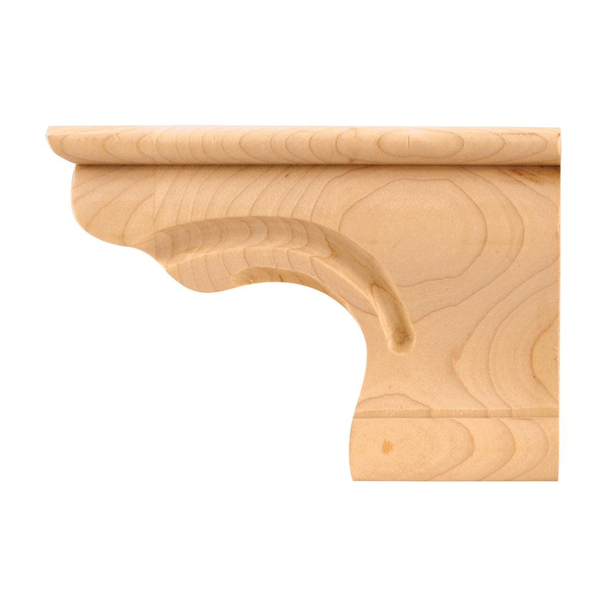 Beaded Corner Wood Pedestal Foot, 6-3/8" x 1" x 4-1/2"