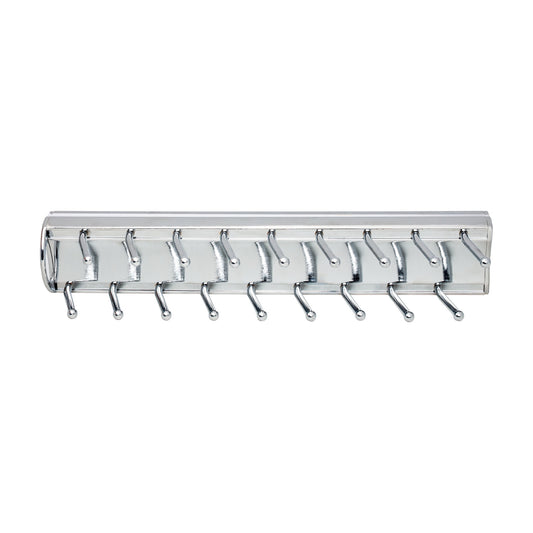 Beckett 14" Push-to-Open Sliding Tie Rack in Polished Chrome
