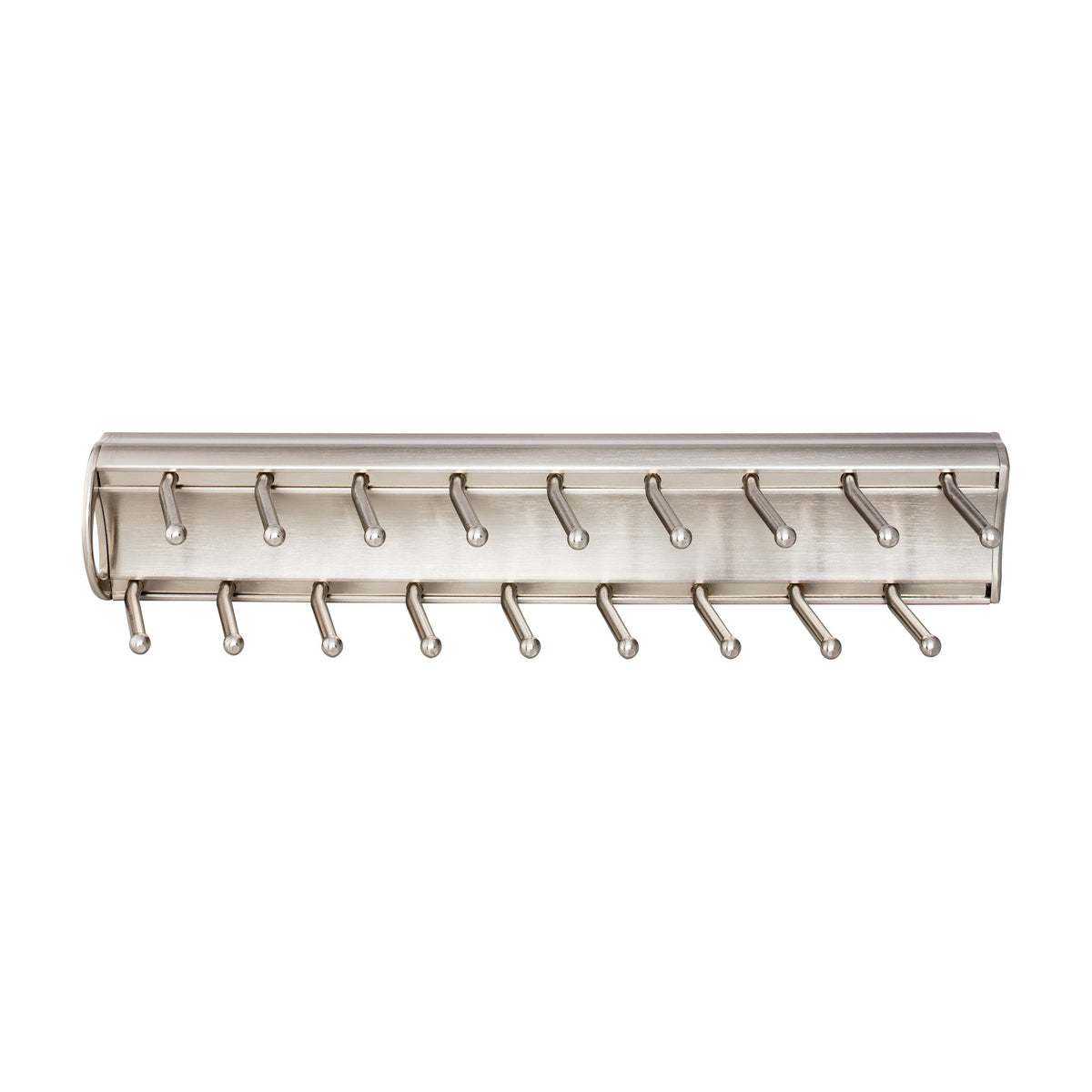 Beckett 14" Push-to-Open Sliding Tie Rack, Satin Nickel