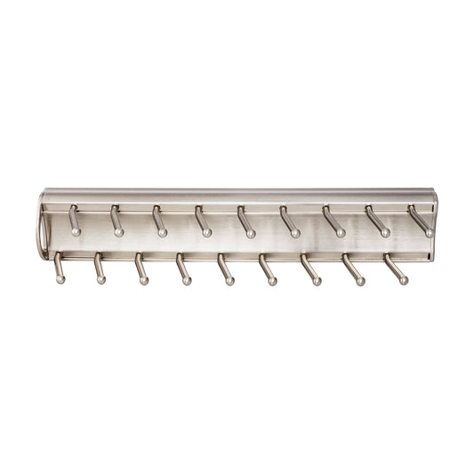 Beckett 14" Push-to-Open Sliding Tie Rack in Satin Nickel