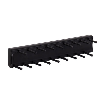 Beckett 14" Push-to-Open Sliding Tie Rack, Matte Black