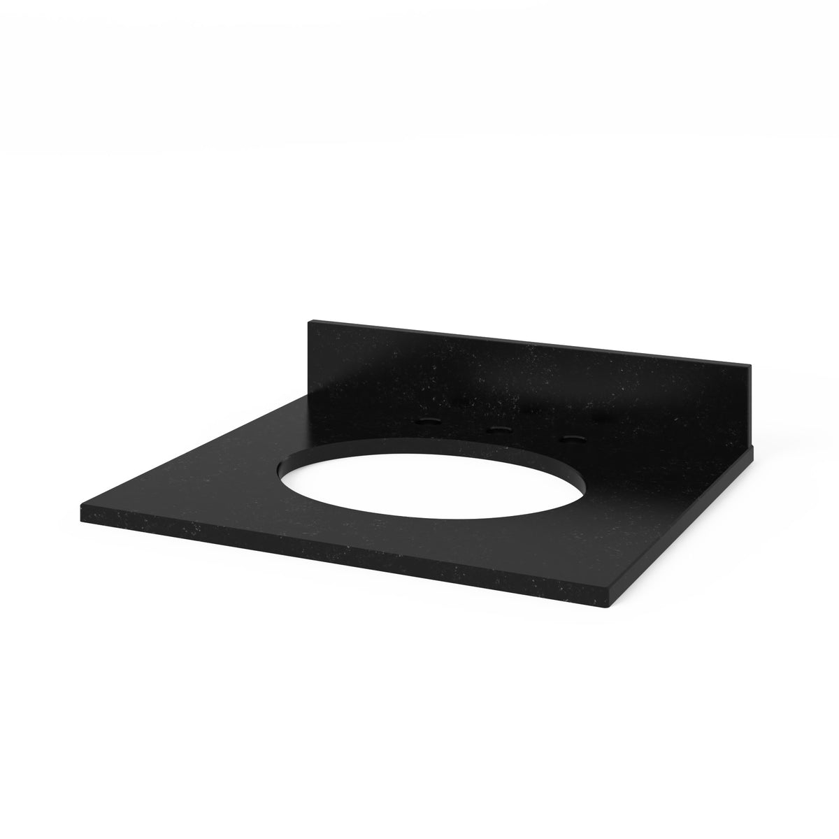 Black Granite Vanity Top, 25" Single Oval Bowl Cutout