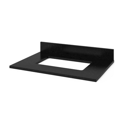 Black Granite Vanity Top, 31" Single Rectangle Bowl Cutout