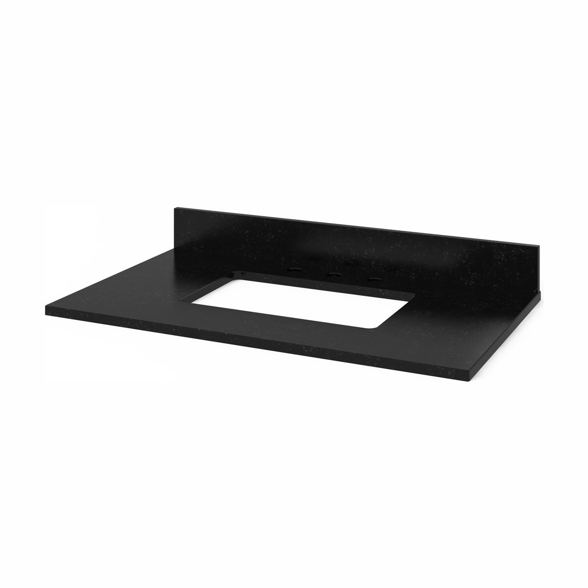 Black Granite Vanity Top, 37" Single Rectangle Bowl Cutout