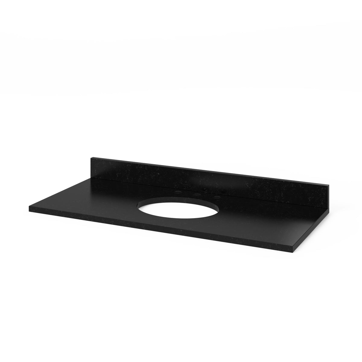Black Granite Vanity Top, 49" Single Oval Bowl Cutout