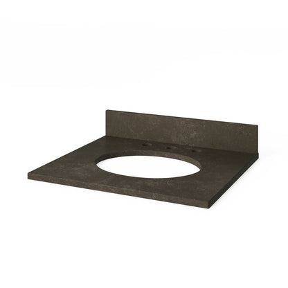 Blue Limestone Vanity Top, 25" Single Oval Bowl Cutout