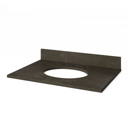 Blue Limestone Vanity Top, 31" Single Oval Bowl Cutout