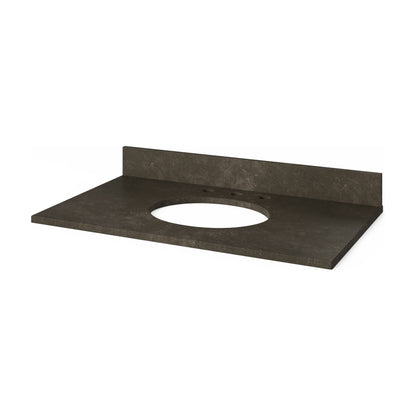 Blue Limestone Vanity Top, 37" Single Oval Bowl Cutout