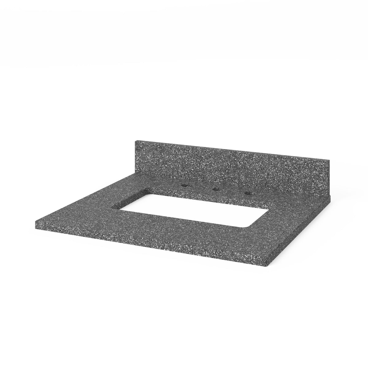 Boulder Cultured Marble Vanity Top, 25" Single Rectangle Bowl Cutout