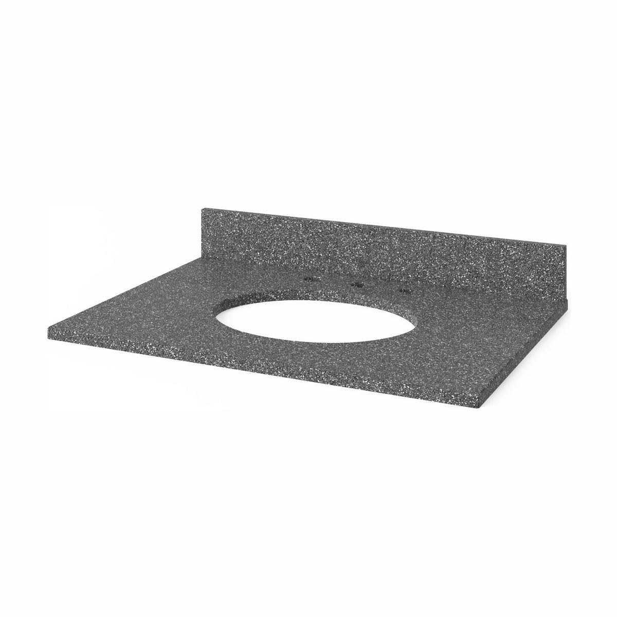 Boulder Cultured Marble Vanity Top, 31" Single Oval Bowl Cutout