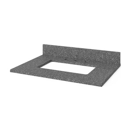 Boulder Cultured Marble Vanity Top, 31" Single Rectangle Bowl Cutout