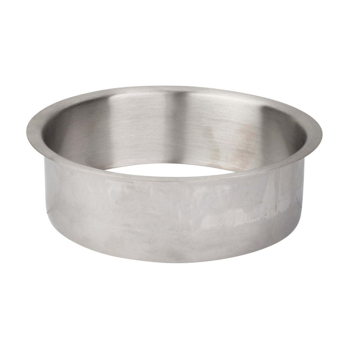 Brushed Stainless Steel Trash Can Ring, 6" Dia. x 2" H