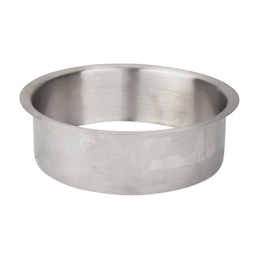 Brushed Stainless Steel Trash Can Ring, 6" Dia. x 2" H