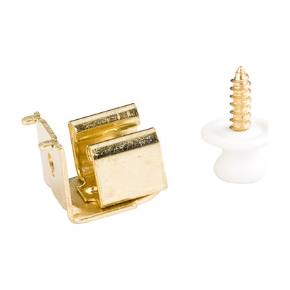 Button Catch, Polished Brass Receiver