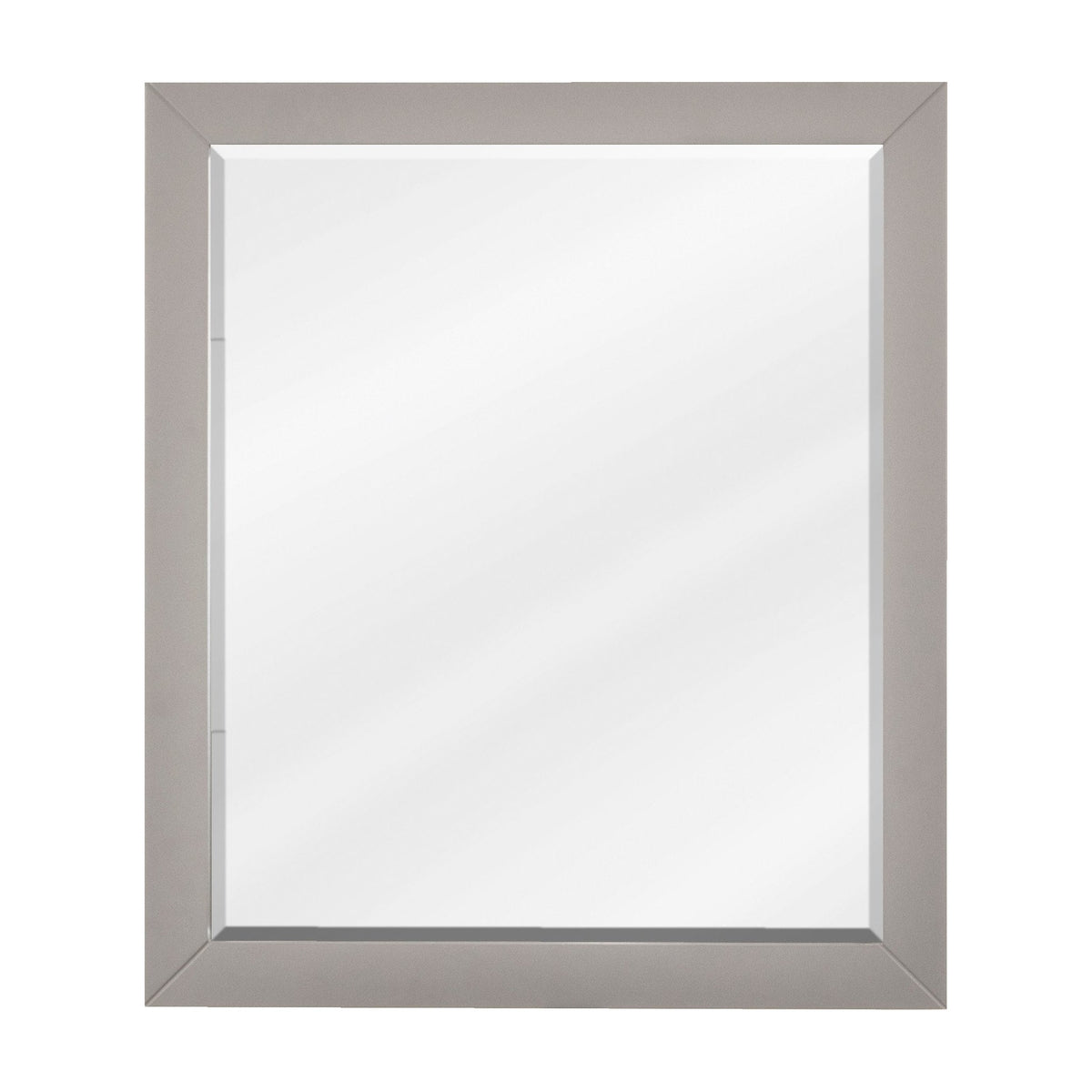 Cade Wood Framed Mirror, 24" W x 28" H, Grey