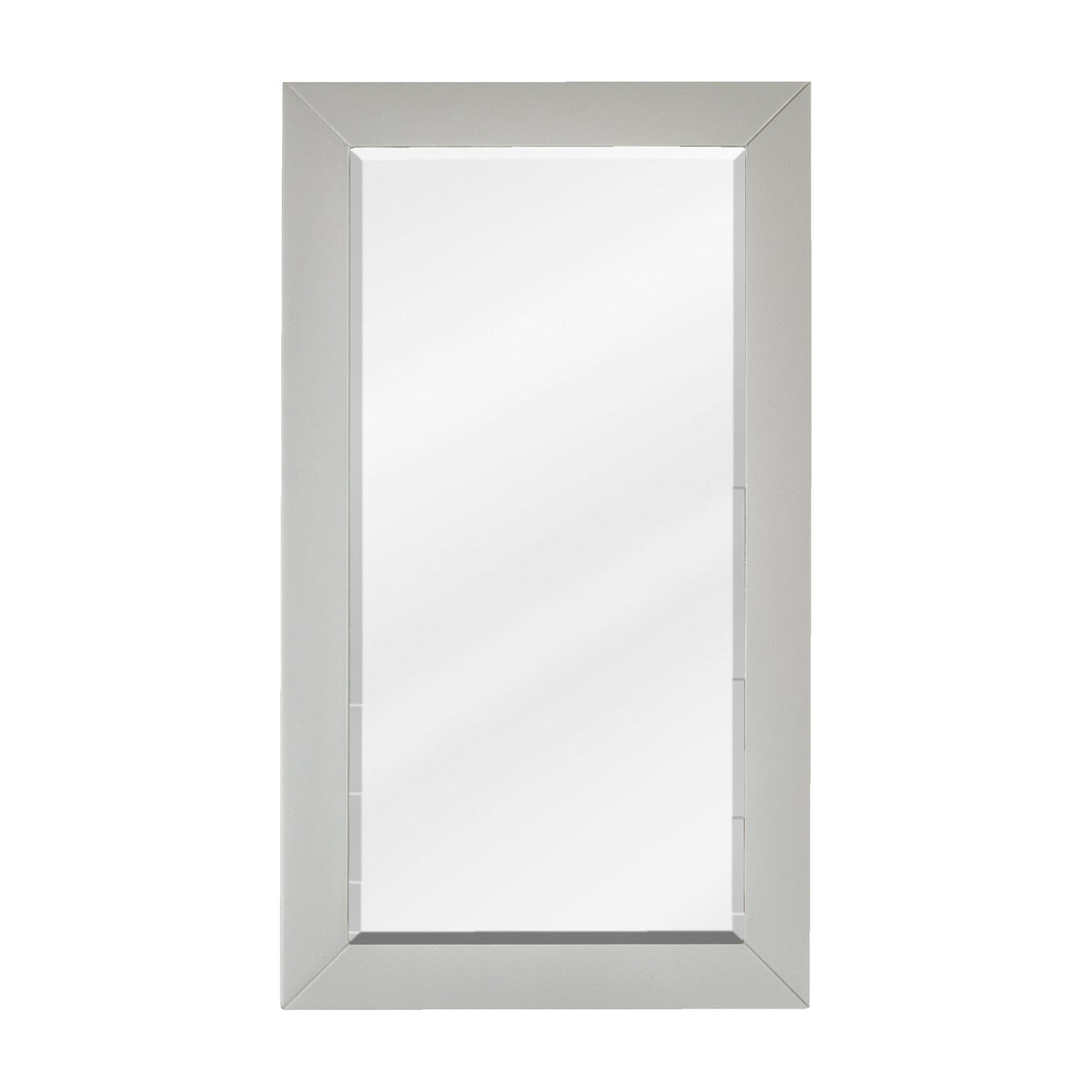 Cade Wood Framed Mirror, 16" W x 28" H, Grey
