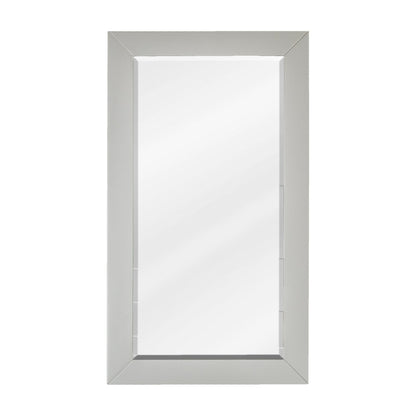 Cade Wood Framed Mirror, 16" W x 28" H, Grey