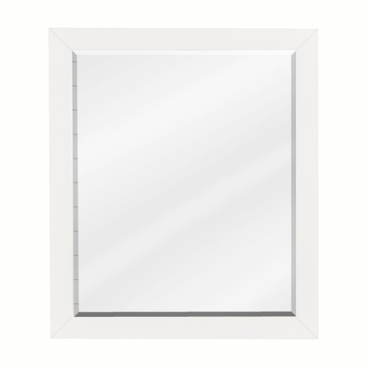 Cade Wood Framed Mirror, 24" W x 28" H, White