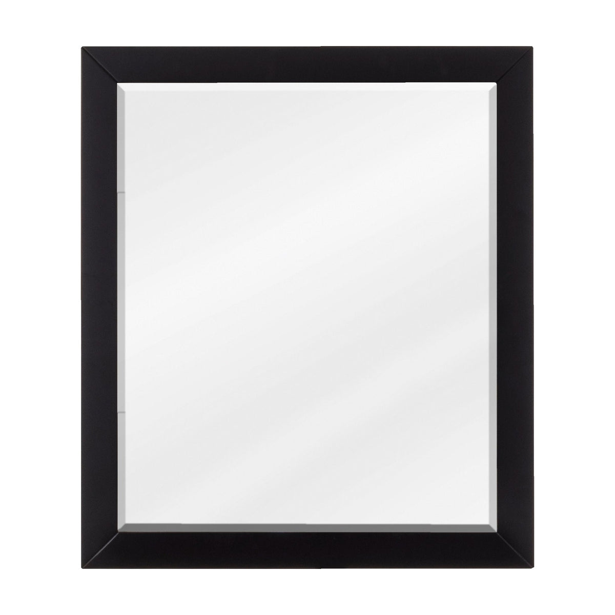 Cade Wood Framed Mirror, 24" W x 28" H, Black