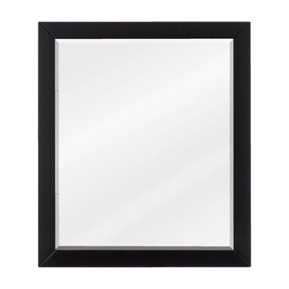 Cade Wood Framed Mirror, 24" W x 28" H, Black