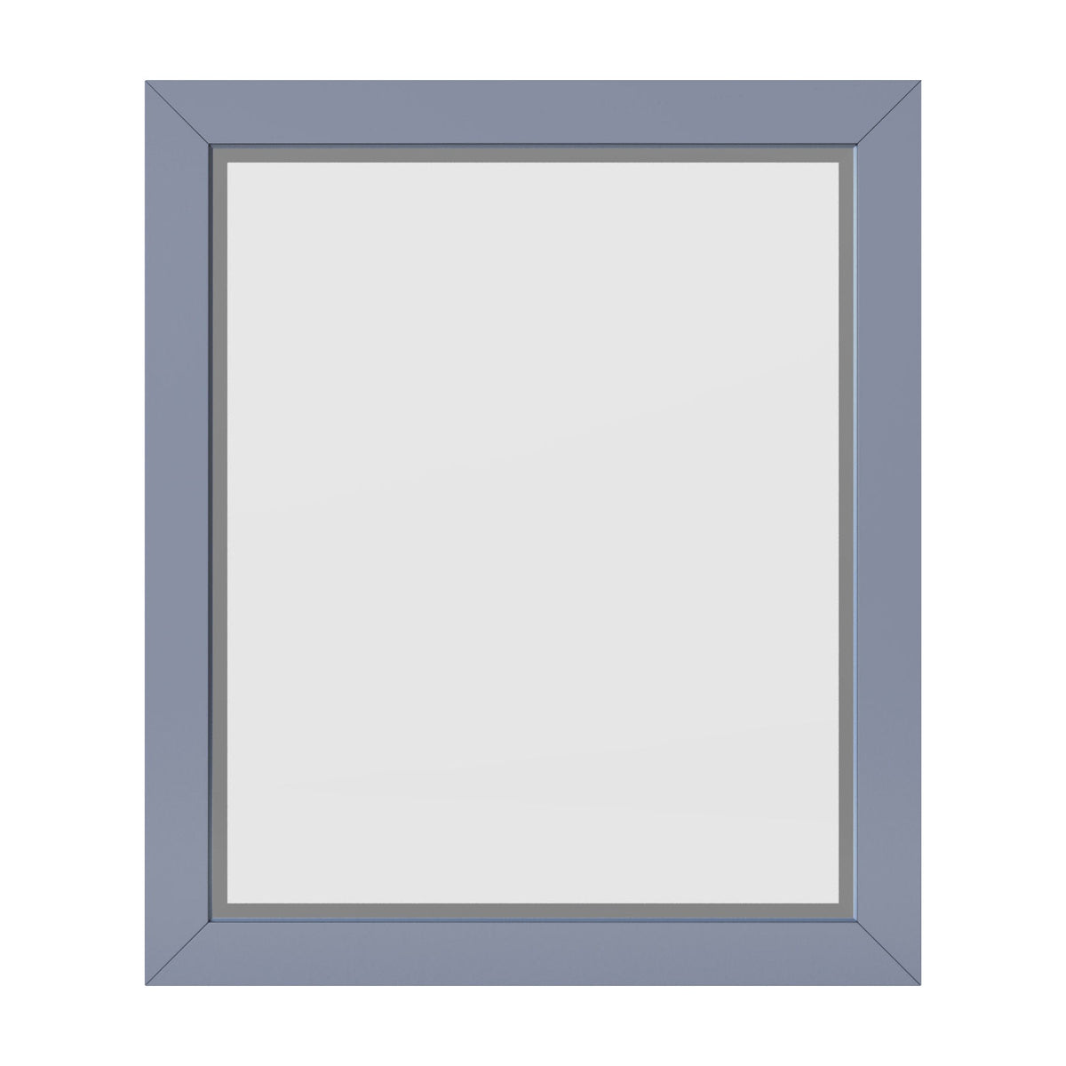 Cade Wood Framed Mirror, 24" W x 28" H, Blue Steel