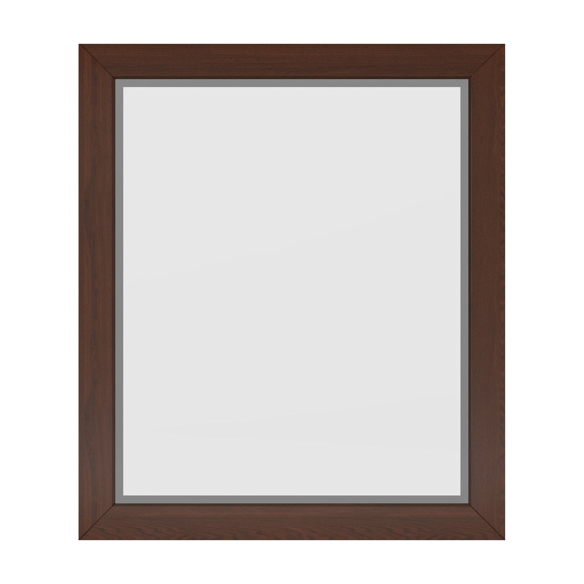 Cade Wood Framed Mirror, 24" W x 28" H, Dark Walnut