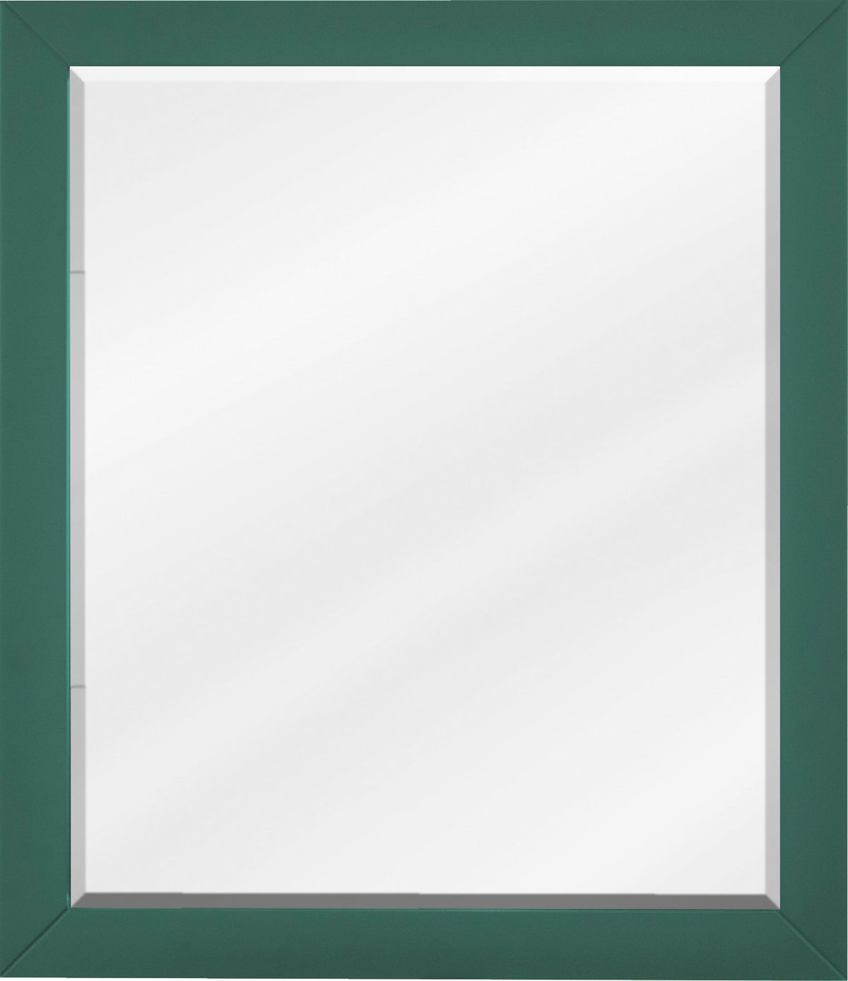 Cade Wood Framed Mirror, 24" W x 28" H, Forest Green