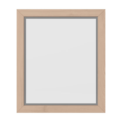 Cade Wood Framed Mirror, 24" W x 28" H, Natural Oak