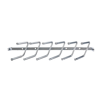 Callum 11" Screw Mounted Tie Rack, Polished Chrome