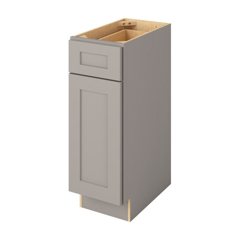 Catalina 12" Freestanding Bathroom Vanity Side Cabinet with Door and Drawer, Pebble Grey