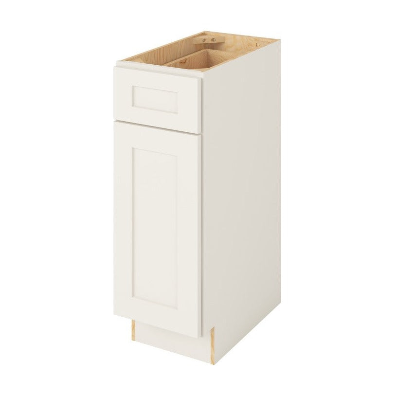 Catalina 12" Freestanding Bathroom Vanity Side Cabinet with Door and Drawer, Shell White