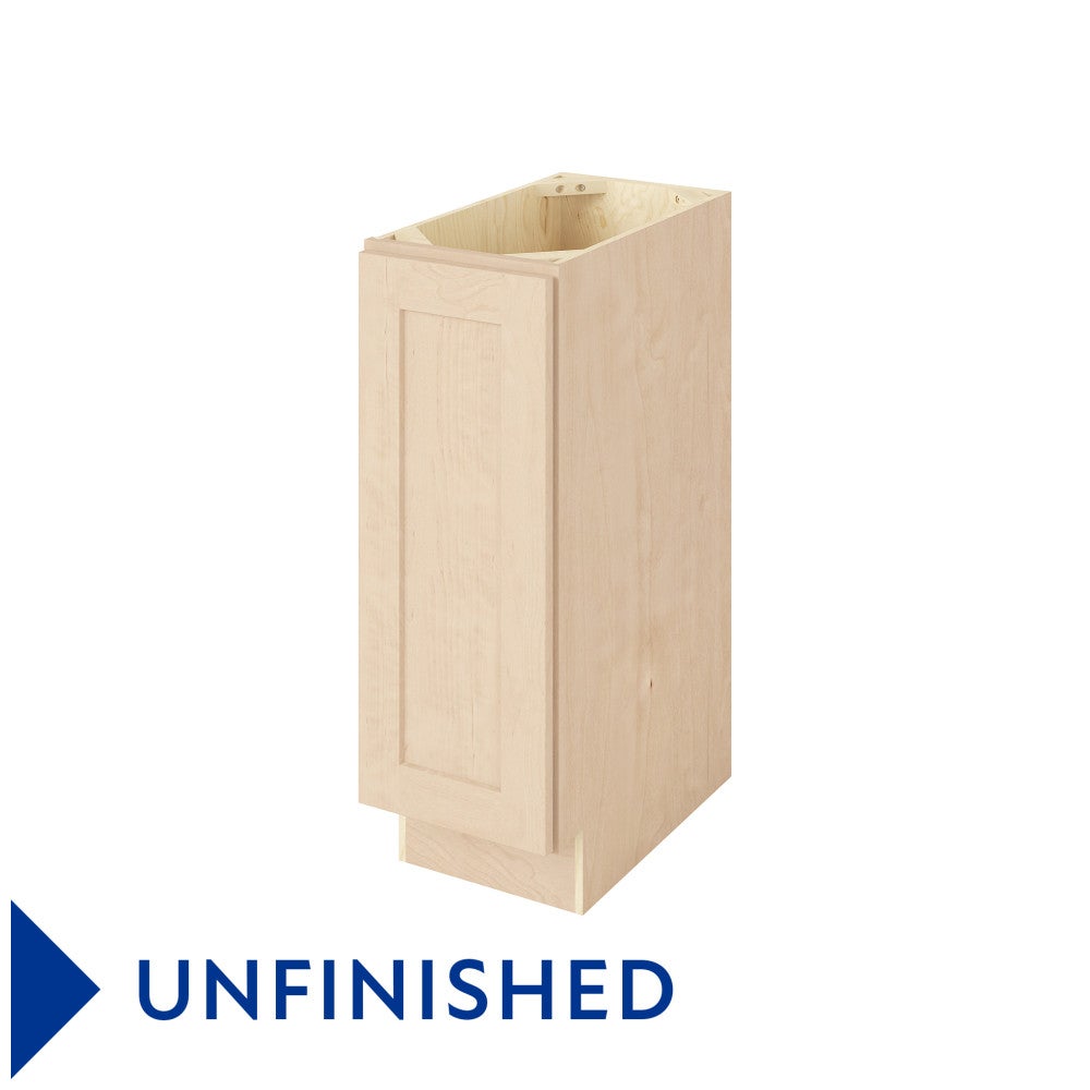 Catalina 12" Freestanding Bathroom Vanity Side Cabinet with Full Height Door, Unfinished