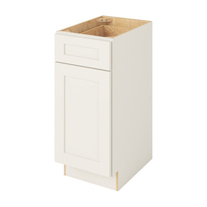 Catalina 15" Freestanding Bathroom Vanity Side Cabinet with Door and Drawer, Shell White