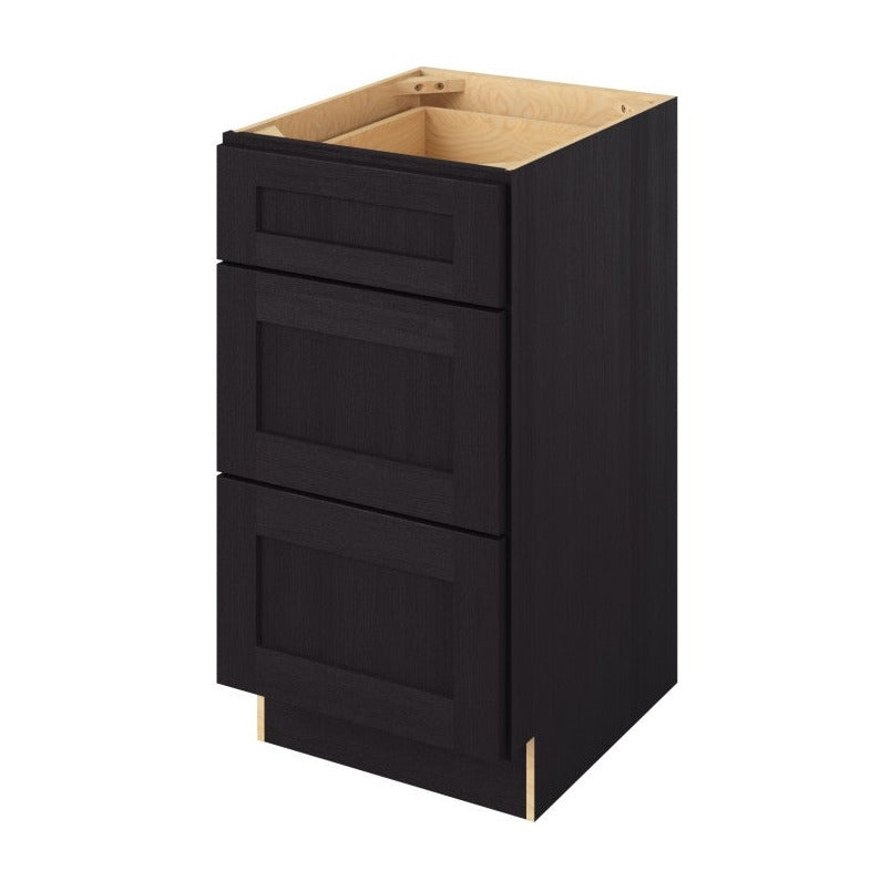 Catalina 18" Three Drawer Base Freestanding Bathroom Vanity Side Cabinet, Espresso