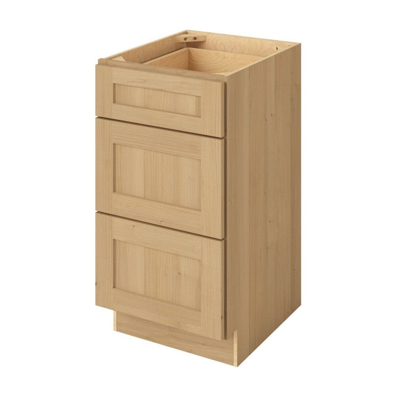 Catalina 18" Three Drawer Base Freestanding Bathroom Vanity Side Cabinet, Sandstone