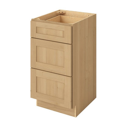 Catalina 18" Three Drawer Base Freestanding Bathroom Vanity Side Cabinet, Sandstone