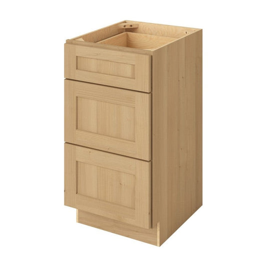 Catalina 18" Three Drawer Base Freestanding Bathroom Vanity Side Cabinet in Sandstone