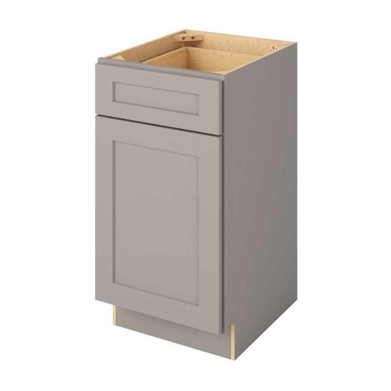 Catalina 18" Freestanding Bathroom Vanity Side Cabinet with Door and Drawer, Pebble Grey