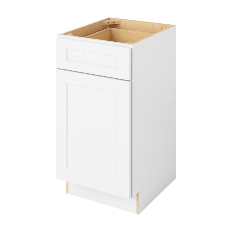 Catalina 18" Freestanding Bathroom Vanity Side Cabinet with Door and Drawer, Polar White