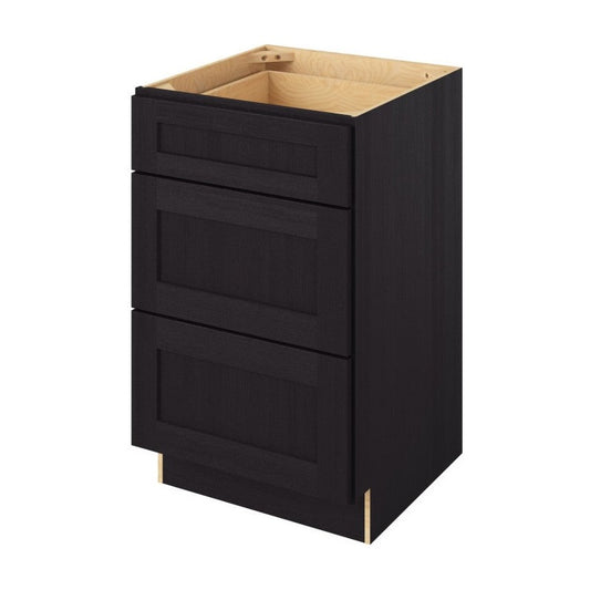 Catalina 21" Three Drawer Base Freestanding Bathroom Vanity Side Cabinet in Espresso